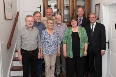 Grndungsversammlung  - 
Der Vorstand der Senioren-Union Beelen mit Astrid Birkhahn, Daniel Hagemeier und Karl-Heinz Greiwe